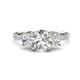 1 - Triandra 2.03 ctw Moissanite (7.00 mm) Three stone Engagement Ring 