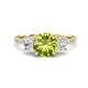 1 - Triandra 2.23 ctw Peridot (7.00 mm) Three stone Engagement Ring 