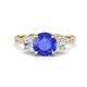 1 - Triandra 2.02 ctw Tanzanite (7.00 mm) Three stone Engagement Ring 