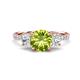 1 - Triandra 2.23 ctw Peridot (7.00 mm) Three stone Engagement Ring 