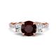 1 - Triandra 2.18 ctw Red Garnet (7.00 mm) Three stone Engagement Ring 