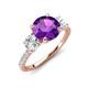 3 - Triandra 1.98 ctw Amethyst (7.00 mm) Three stone Engagement Ring 