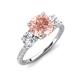 3 - Triandra 2.03 ctw Morganite (7.00 mm) Three stone Engagement Ring 