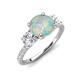 3 - Triandra 1.73 ctw Opal (7.00 mm) Three stone Engagement Ring 