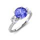 3 - Triandra 2.02 ctw Tanzanite (7.00 mm) Three stone Engagement Ring 
