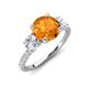 3 - Triandra 1.98 ctw Citrine (7.00 mm) Three stone Engagement Ring 