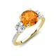 3 - Triandra 1.98 ctw Citrine (7.00 mm) Three stone Engagement Ring 