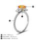 4 - Triandra 1.98 ctw Citrine (7.00 mm) Three stone Engagement Ring 