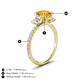 4 - Triandra 1.98 ctw Citrine (7.00 mm) Three stone Engagement Ring 