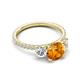 5 - Triandra 1.98 ctw Citrine (7.00 mm) Three stone Engagement Ring 