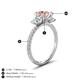 4 - Triandra 2.03 ctw Morganite (7.00 mm) Three stone Engagement Ring 