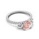 5 - Triandra 2.03 ctw Morganite (7.00 mm) Three stone Engagement Ring 