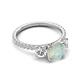 5 - Triandra 1.73 ctw Opal (7.00 mm) Three stone Engagement Ring 