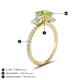 4 - Triandra 2.23 ctw Peridot (7.00 mm) Three stone Engagement Ring 