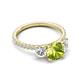 5 - Triandra 2.23 ctw Peridot (7.00 mm) Three stone Engagement Ring 