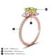 4 - Triandra 2.23 ctw Peridot (7.00 mm) Three stone Engagement Ring 