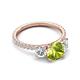 5 - Triandra 2.23 ctw Peridot (7.00 mm) Three stone Engagement Ring 