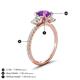 4 - Triandra 1.98 ctw Amethyst (7.00 mm) Three stone Engagement Ring 
