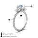 4 - Triandra 1.98 ctw Aquamarine (7.00 mm) Three stone Engagement Ring 