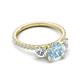 5 - Triandra 1.98 ctw Aquamarine (7.00 mm) Three stone Engagement Ring 
