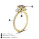 4 - Triandra 2.02 ctw Smoky Quartz (7.00 mm) Three stone Engagement Ring 