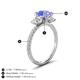 4 - Triandra 2.02 ctw Tanzanite (7.00 mm) Three stone Engagement Ring 