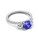 5 - Triandra 2.02 ctw Tanzanite (7.00 mm) Three stone Engagement Ring 