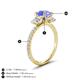 4 - Triandra 2.02 ctw Tanzanite (7.00 mm) Three stone Engagement Ring 
