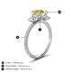 4 - Triandra 2.68 ctw Created Yellow Sapphire (7.00 mm) Three stone Engagement Ring 