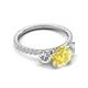 5 - Triandra 2.68 ctw Created Yellow Sapphire (7.00 mm) Three stone Engagement Ring 