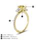 4 - Triandra 2.68 ctw Created Yellow Sapphire (7.00 mm) Three stone Engagement Ring 