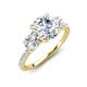3 - Triandra 2.33 ctw IGI Certified Lab Grown Diamond (7.00 mm) Three stone Engagement Ring 