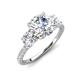 3 - Triandra 2.33 ctw IGI Certified Lab Grown Diamond (7.00 mm) Three stone Engagement Ring 