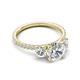 5 - Triandra 2.33 ctw IGI Certified Lab Grown Diamond (7.00 mm) Three stone Engagement Ring 