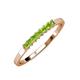 3 - Evia 0.39 ctw Peridot (2.00 mm) Seven Stone Wedding Band 