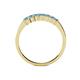 4 - Evia 0.70 ctw Blue Topaz (2.50 mm) Seven Stone Wedding Band 