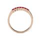 4 - Evia 0.63 ctw Ruby (2.50 mm) Seven Stone Wedding Band 