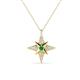 1 - Astra Emerald With Natural Diamonds Pole Star Pendant 