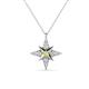 1 - Astra Yellow Sapphire With Natural Diamonds Pole Star Pendant 