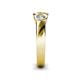 5 - Naava Citrine and Lab Grown Diamond Three Stone Engagement Ring 