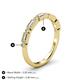 5 - Kelli 0.67 ctw Natural Baguette Shape Diamond and Round Diamond Milgrain Wedding Band 