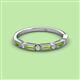 3 - Kelli 0.87 ctw Baguette Shape Peridot and Round Natural Diamond Milgrain Wedding Band 