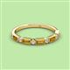 3 - Kelli 0.72 ctw Baguette Shape Citrine and Round Natural Diamond Milgrain Wedding Band 