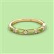 3 - Kelli 0.87 ctw Baguette Shape Peridot and Round Natural Diamond Milgrain Wedding Band 