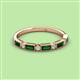 3 - Kelli 0.62 ctw Baguette Shape Created Emerald and Round Natural Diamond Milgrain Wedding Band 