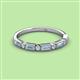 3 - Kelli 0.72 ctw Baguette Shape Aquamarine and Round Natural Diamond Milgrain Wedding Band 