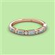 3 - Kelli 0.72 ctw Baguette Shape Aquamarine and Round Natural Diamond Milgrain Wedding Band 