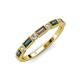4 - Kelli 0.87 ctw Baguette Shape Created Alexandrite and Round Natural Diamond Milgrain Wedding Band 