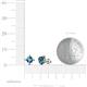 4 - Ceyla London Blue Topaz and Diamond Stud Earrings 