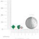 4 - Ceyla Emerald and Diamond Stud Earrings 